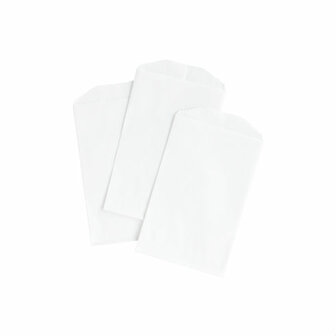 Namaak filosoof Verdorde Wit papieren zakjes 10 x 16 cm 10 stuks - Organza zakjes groothandel