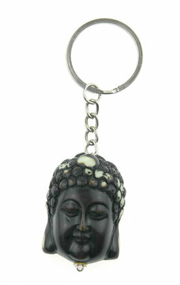 Boeddha hoofd sleutelhanger